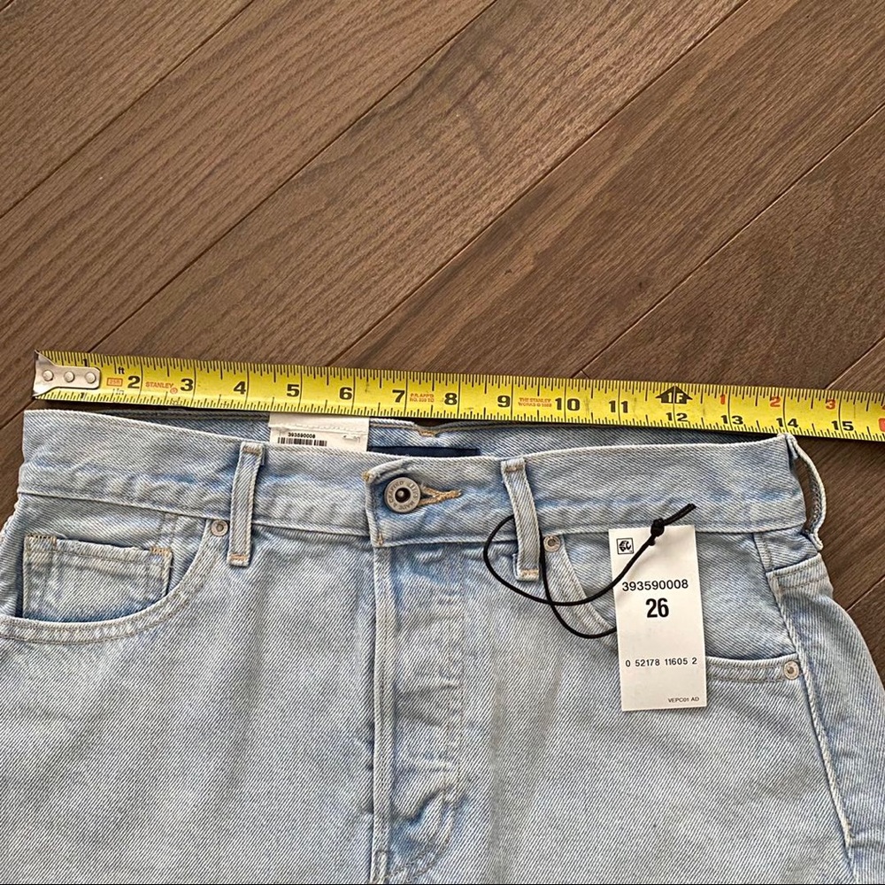 LEVI'S MADE & CRAFTED CHEEKY LIGHT BLUE HIGH SHORT - Picture 5 of 8